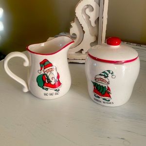 Christmas cream and sugar bowl!
